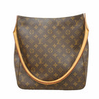 Louis Vuitton Shoulder Bag Monogram Looping GM Brown