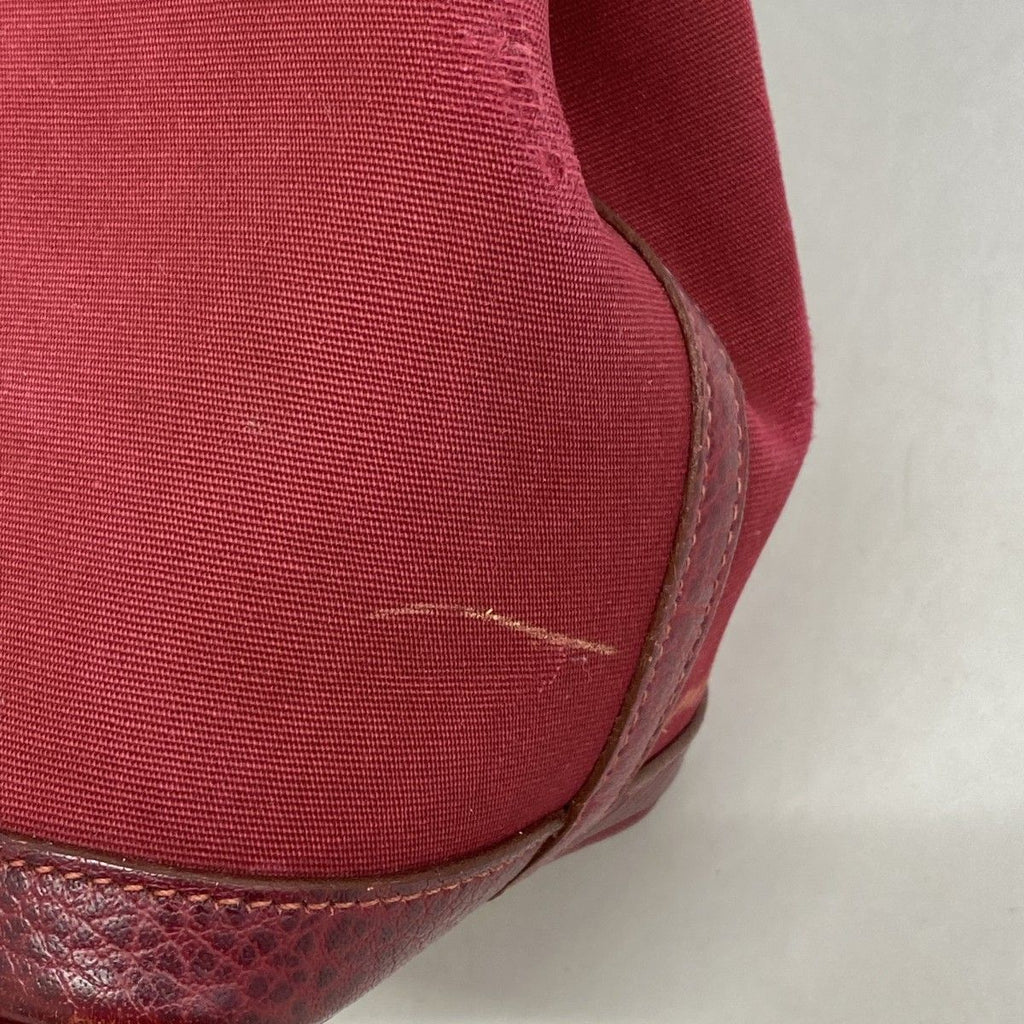 Hermes Handbag Garden Party TPM Toile Officier Red Silver 2-Way — view 9