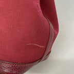 Hermes Handbag Garden Party TPM Toile Officier Red Silver 2-Way — view 9