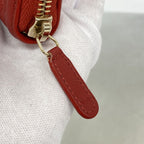 Chanel Wallet Quilted Filigree Caviar Leather Red Gold — view 6