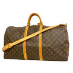 Louis Vuitton Boston Bag Monogram Keepall Bandouliere 55 Brown