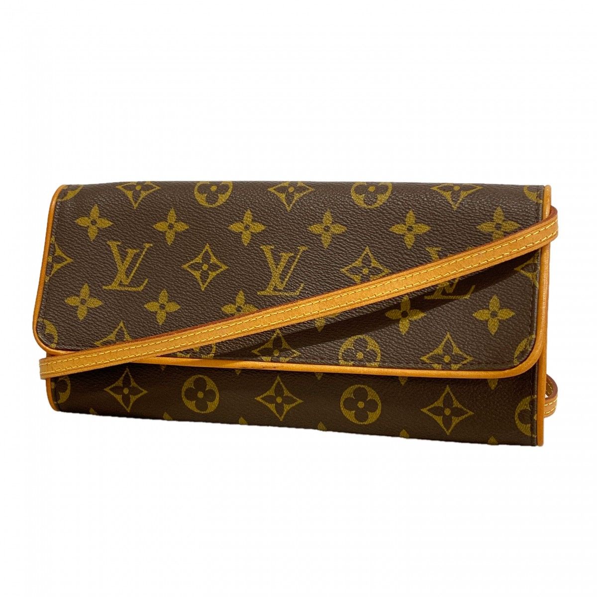 Louis Vuitton Shoulder Bag Monogram Pochette Twin GM Brown
