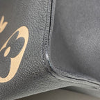 Louis Vuitton Tote Monogram Empreinte Bicolor On The Go MM Black Beige 2-Way — view 6