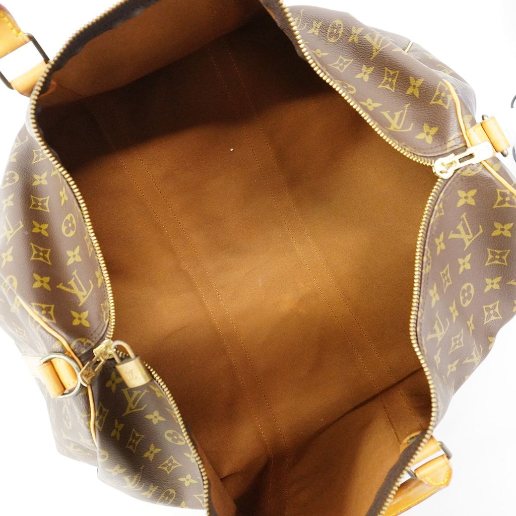 Louis Vuitton Boston Bag Monogram Keepall Bandouliere 55 Brown — view 4