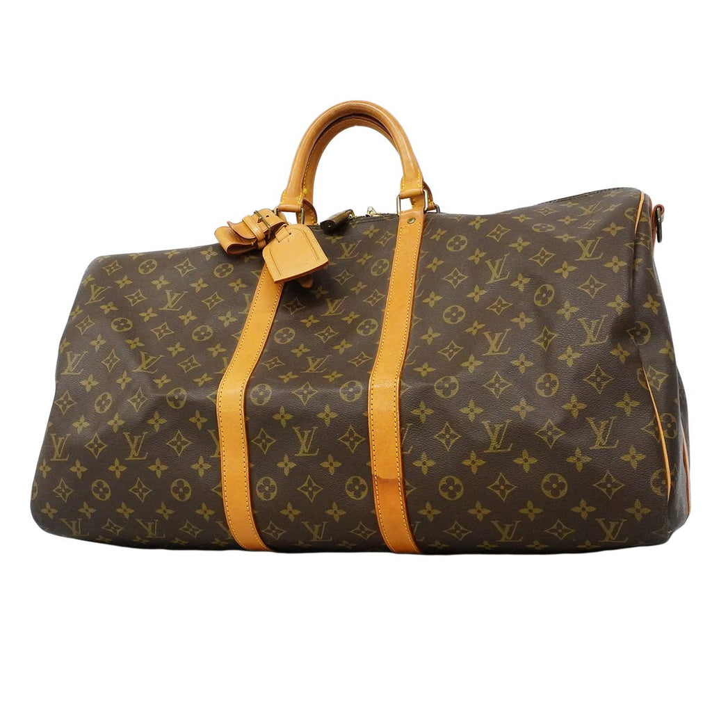 Louis Vuitton Boston Bag Monogram Keepall Bandouliere 55 Brown