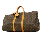 Louis Vuitton Boston Bag Monogram Keepall Bandouliere 55 Brown