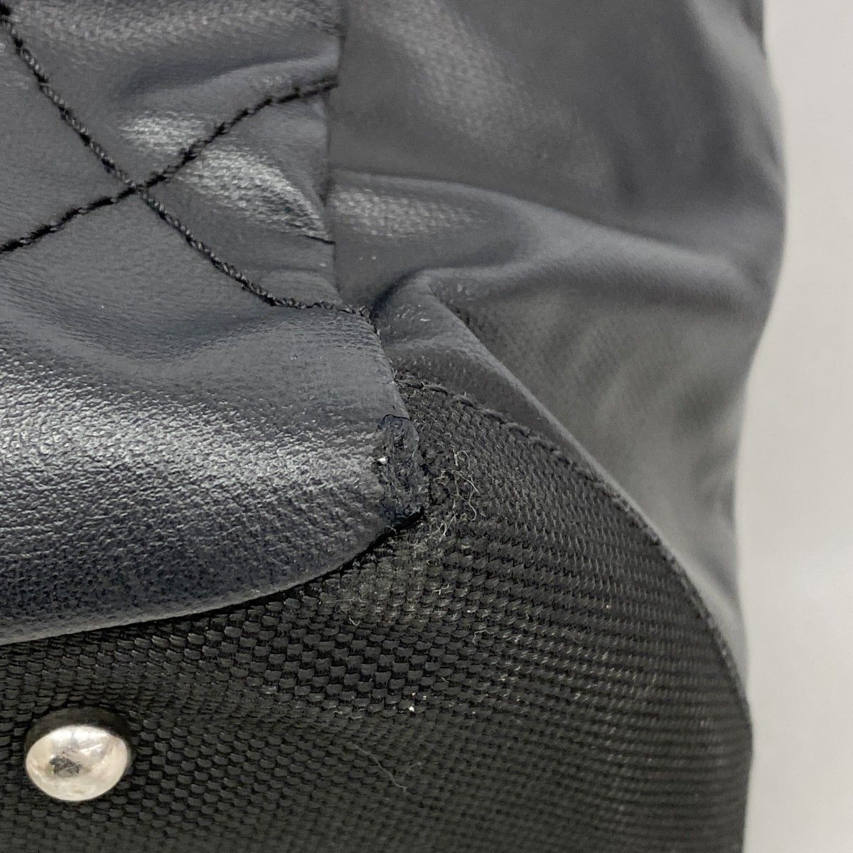 Chanel Tote Paris Biarritz Canvas Black Silver — view 6
