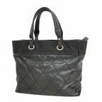 Chanel Tote Paris Biarritz Canvas Black Silver