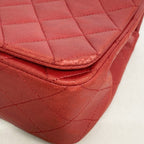 Chanel Shoulder Bag Quilted Lambskin Red Gold — view 6