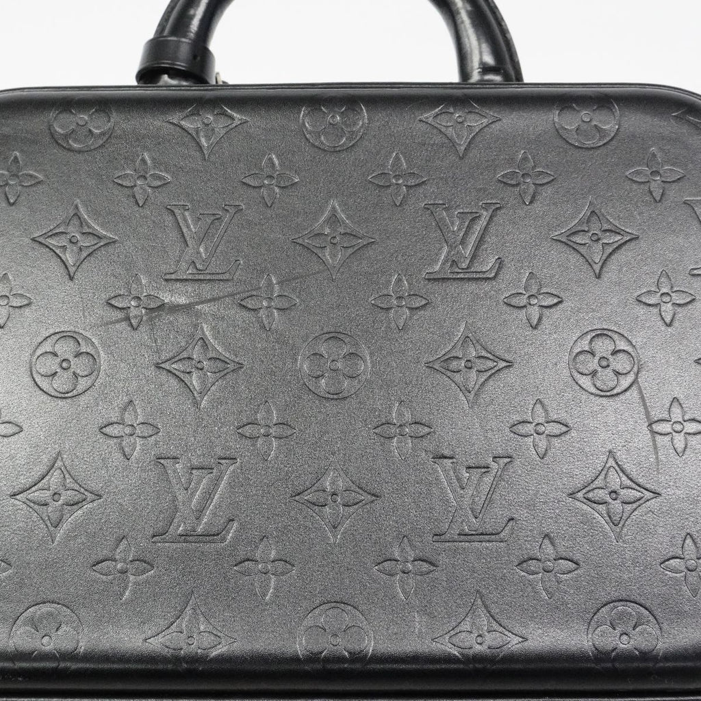 Louis Vuitton Handbag Monogram Glace Leather Valisette PM Noir — view 8