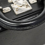Louis Vuitton Handbag Monogram Glace Leather Valisette PM Noir — view 6