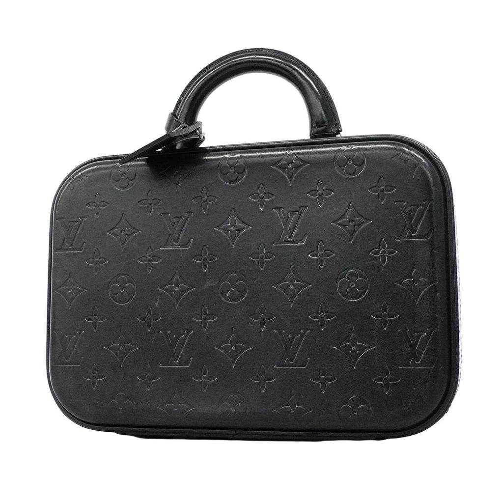 Louis Vuitton Handbag Monogram Glace Leather Valisette PM Noir