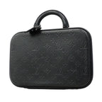 Louis Vuitton Handbag Monogram Glace Leather Valisette PM Noir