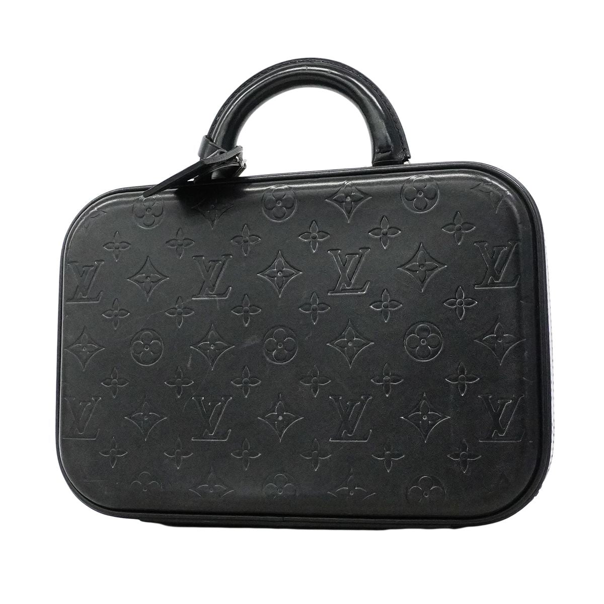 Louis Vuitton Handbag Monogram Glace Leather Valisette PM Noir