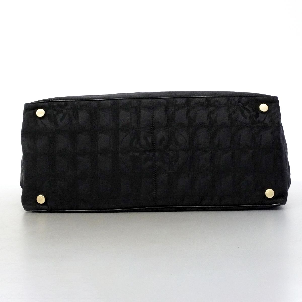 Chanel Tote New Travel Nylon Black Champagne Gold — view 3