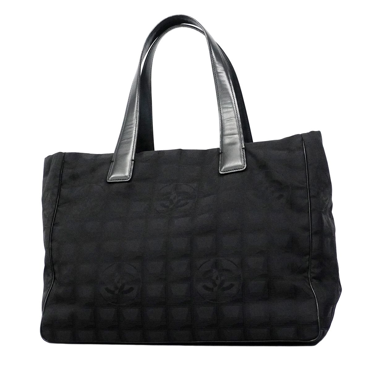 Chanel Tote New Travel Nylon Black Champagne Gold