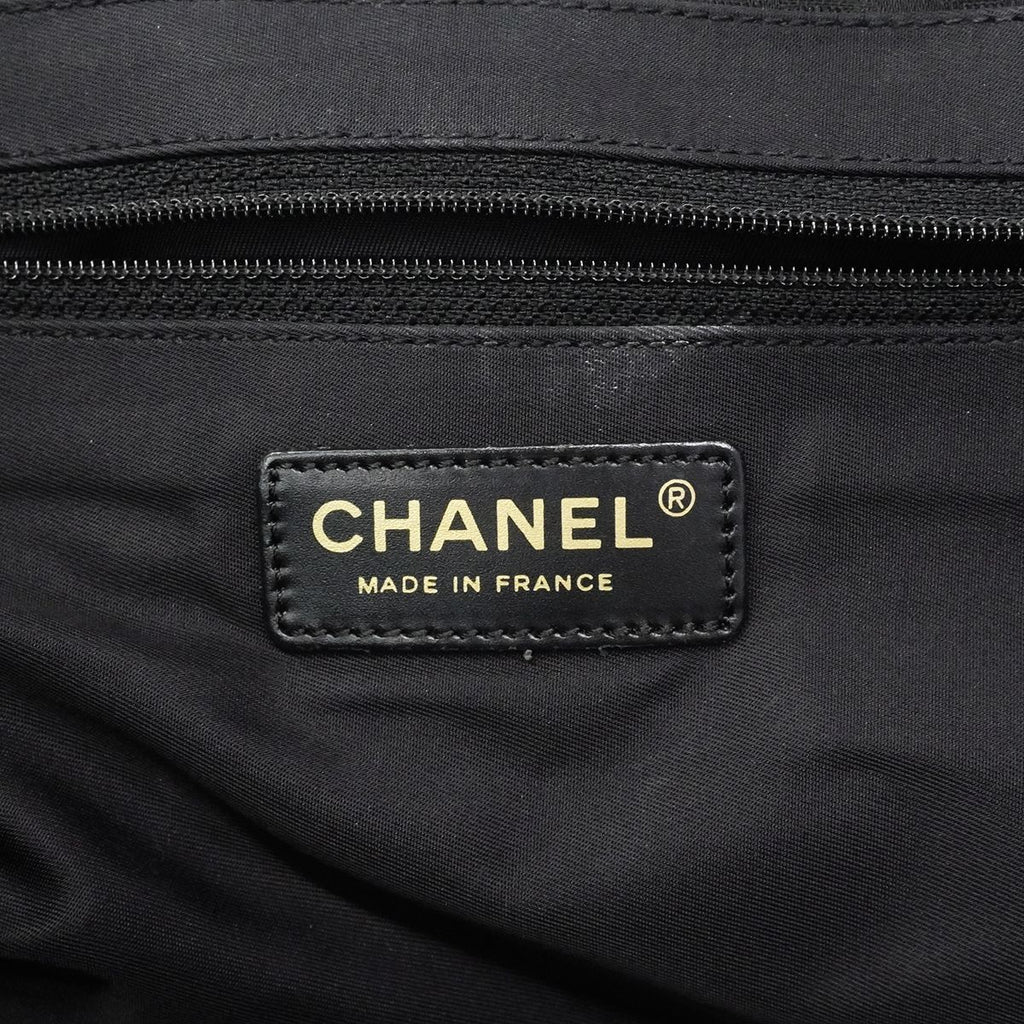 Chanel Tote New Travel Nylon Black Champagne Gold — view 5