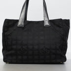 Chanel Tote New Travel Nylon Black Champagne Gold — view 9