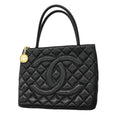 Chanel Tote Reissue Caviar Leather Black Gold
