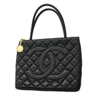 Chanel Tote Reissue Caviar Leather Black Gold