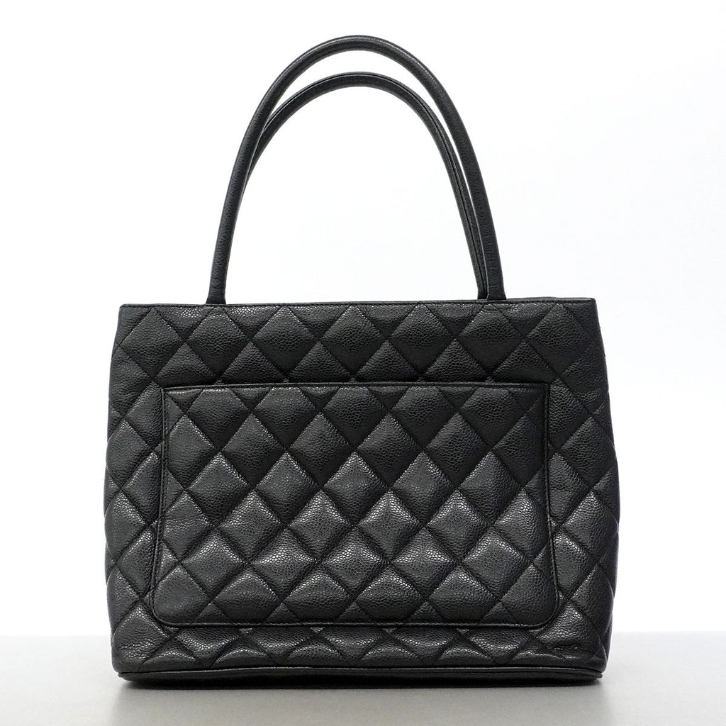 Chanel Tote Reissue Caviar Leather Black Gold — view 8