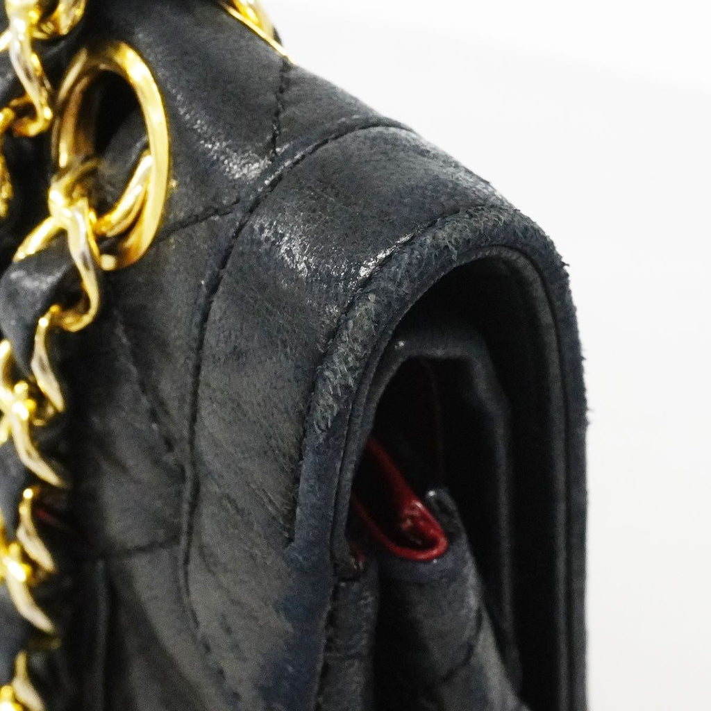 Chanel Shoulder Bag Quilted Limited Edition Lambskin Black Gold Silver — view 7