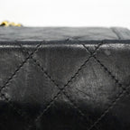 Chanel Shoulder Bag Quilted Limited Edition Lambskin Black Gold Silver — view 9