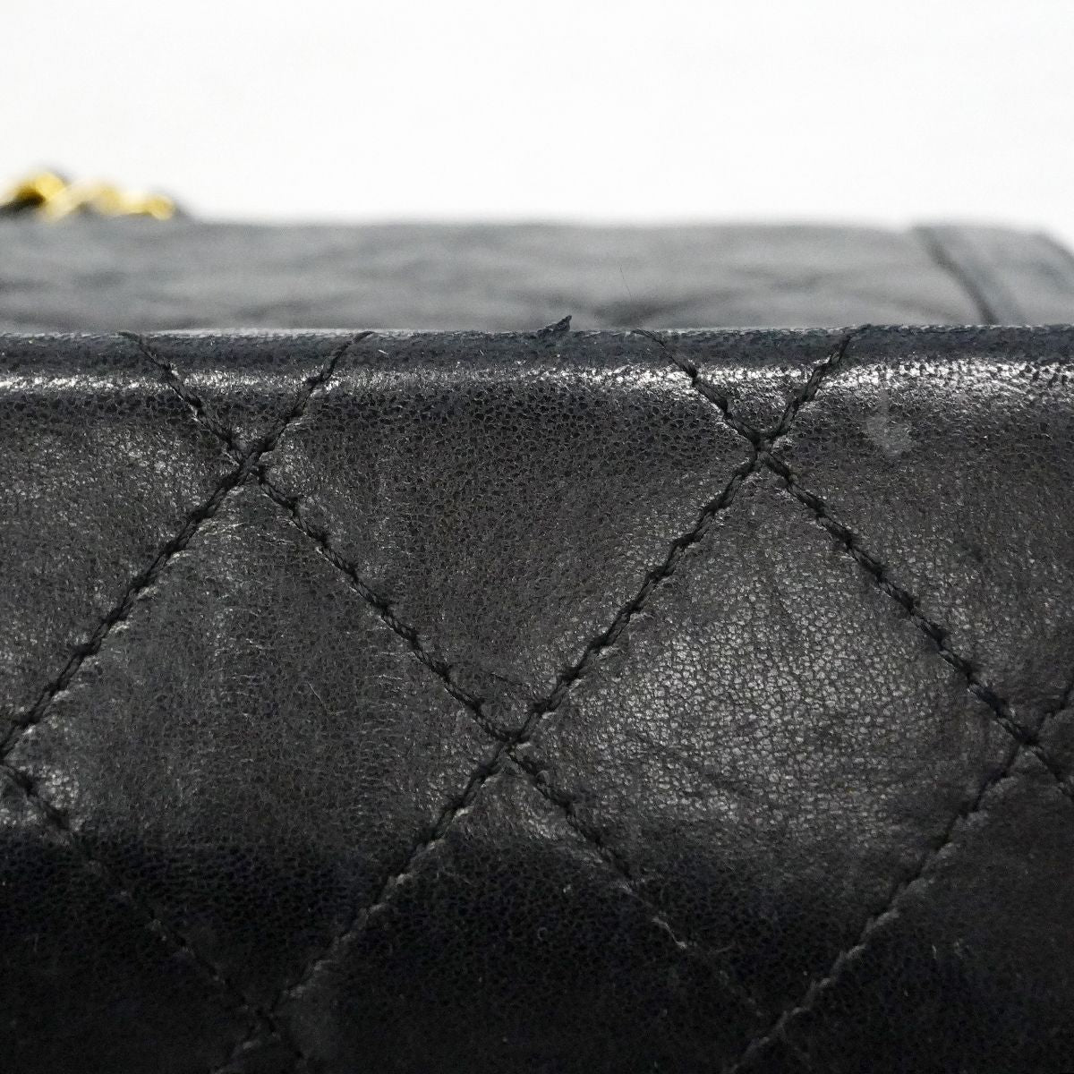 Chanel Shoulder Bag Quilted Limited Edition Lambskin Black Gold Silver — view 9