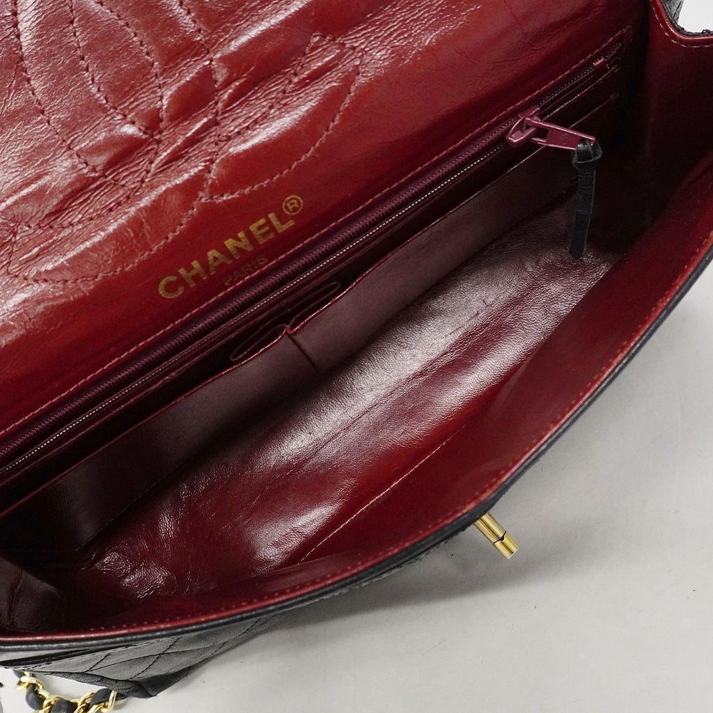 Chanel Shoulder Bag Quilted Limited Edition Lambskin Black Gold Silver — view 4