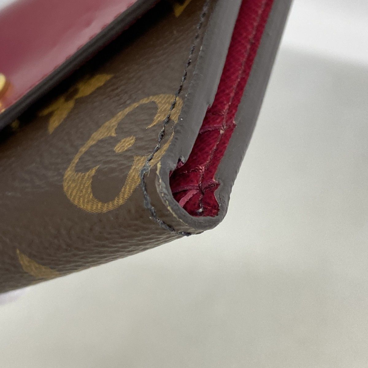 Louis Vuitton Trifold Wallet Monogram Portefeuille Zoe Brown Fuchsia — view 6