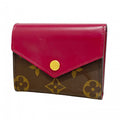 Louis Vuitton Trifold Wallet Monogram Portefeuille Zoe Brown Fuchsia