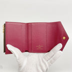 Louis Vuitton Trifold Wallet Monogram Portefeuille Zoe Brown Fuchsia — view 3