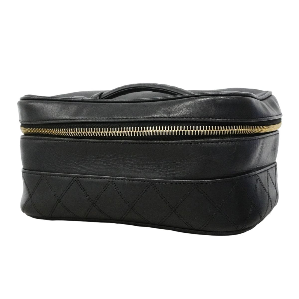 Chanel Vanity Bag Bicolor Lambskin Black Gold