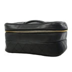 Chanel Vanity Bag Bicolor Lambskin Black Gold