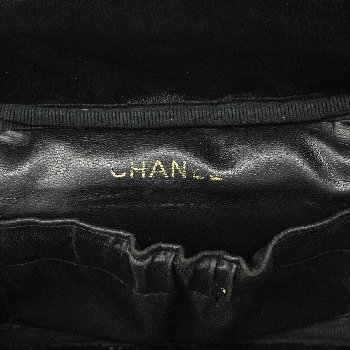 Chanel Vanity Bag Bicolor Lambskin Black Gold — view 5
