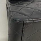 Chanel Shoulder Bag Deca Quilted Lambskin Black Gold — view 6