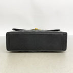 Chanel Shoulder Bag Deca Quilted Lambskin Black Gold — view 3
