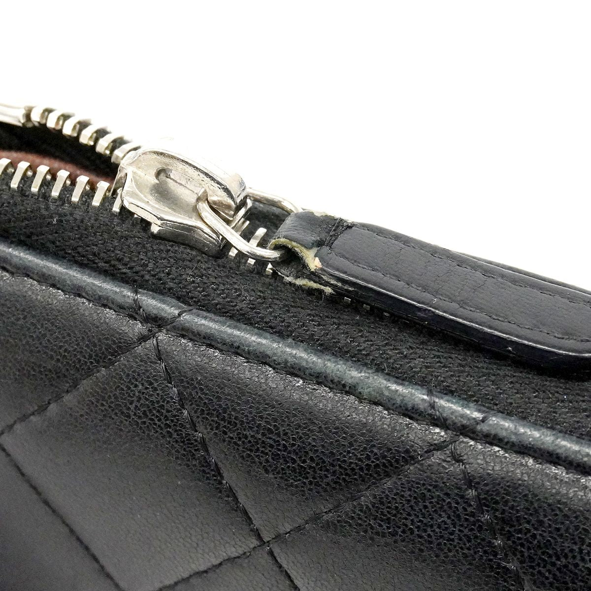 Chanel Wallet Quilted Lambskin Black Silver — view 9