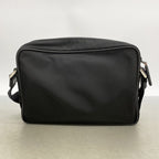 Prada Shoulder Bag Saffiano Tessuto Nylon Black Silver — view 6