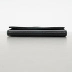 Chanel Card Case Caviar Leather Black Silver — view 3