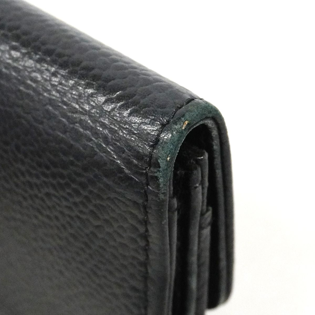 Chanel Card Case Caviar Leather Black Silver — view 7