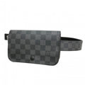 Louis Vuitton Waist Bag Damier Graphite Ceinture Pochette Homme Black