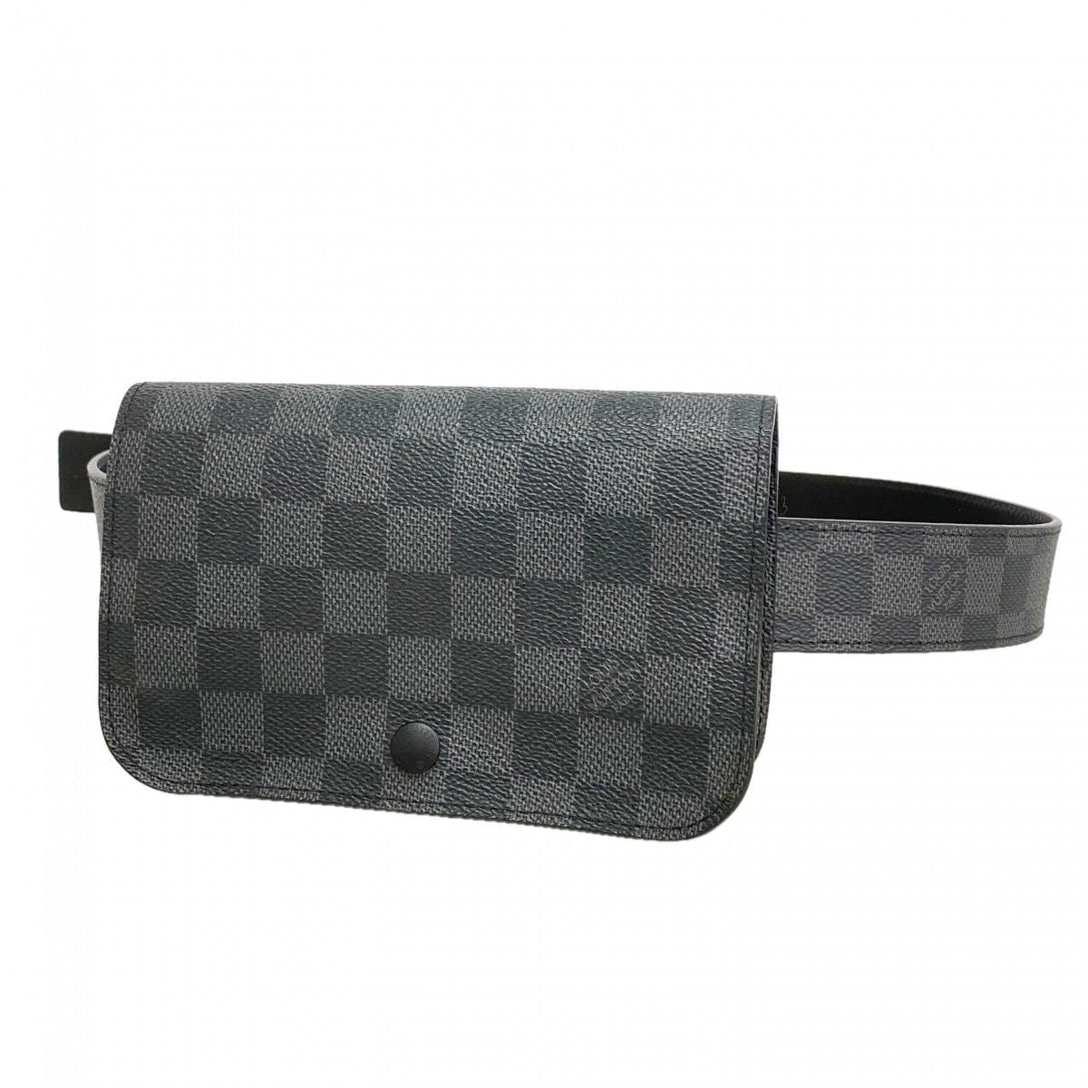 Louis Vuitton Waist Bag Damier Graphite Ceinture Pochette Homme Black
