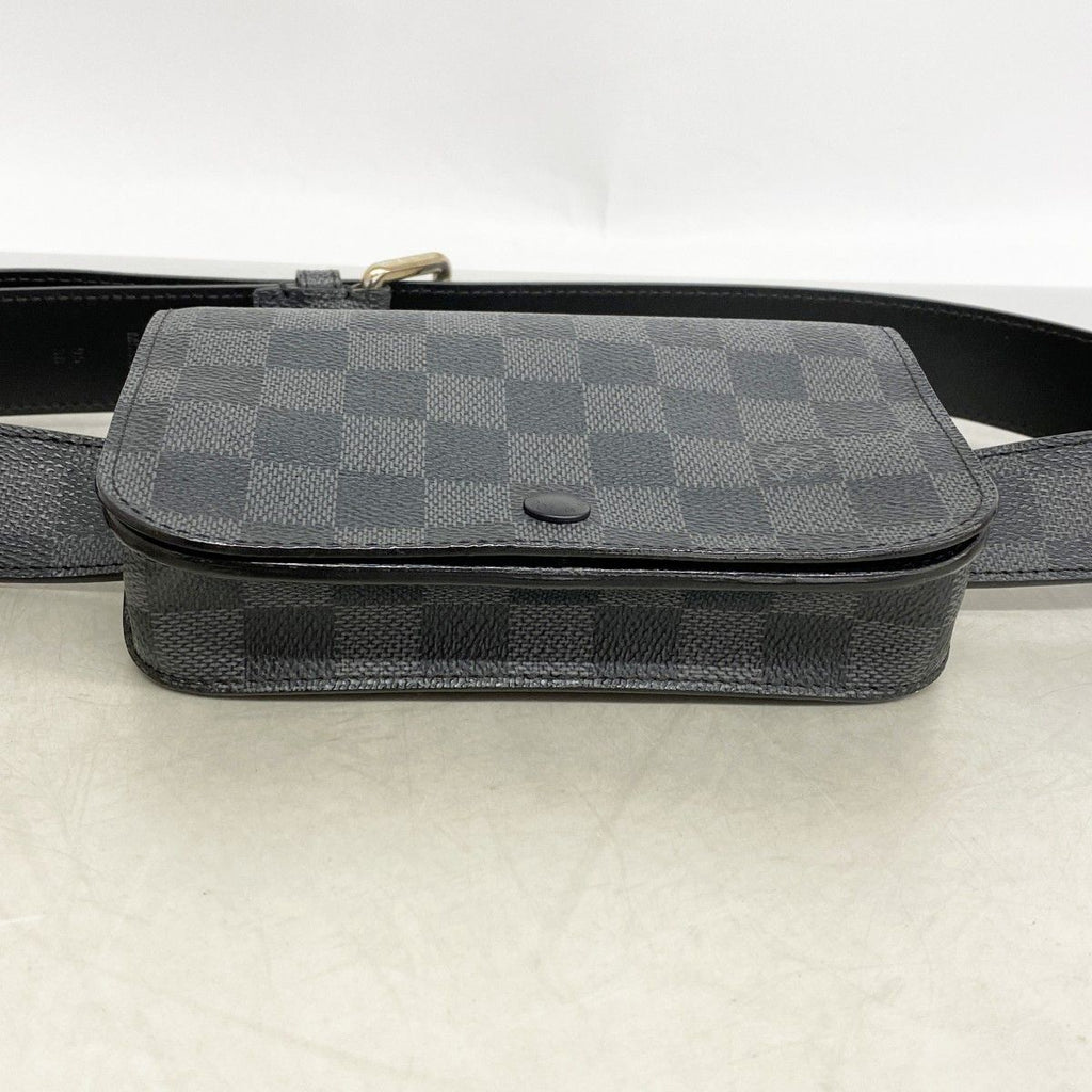 Louis Vuitton Waist Bag Damier Graphite Ceinture Pochette Homme Black — view 3