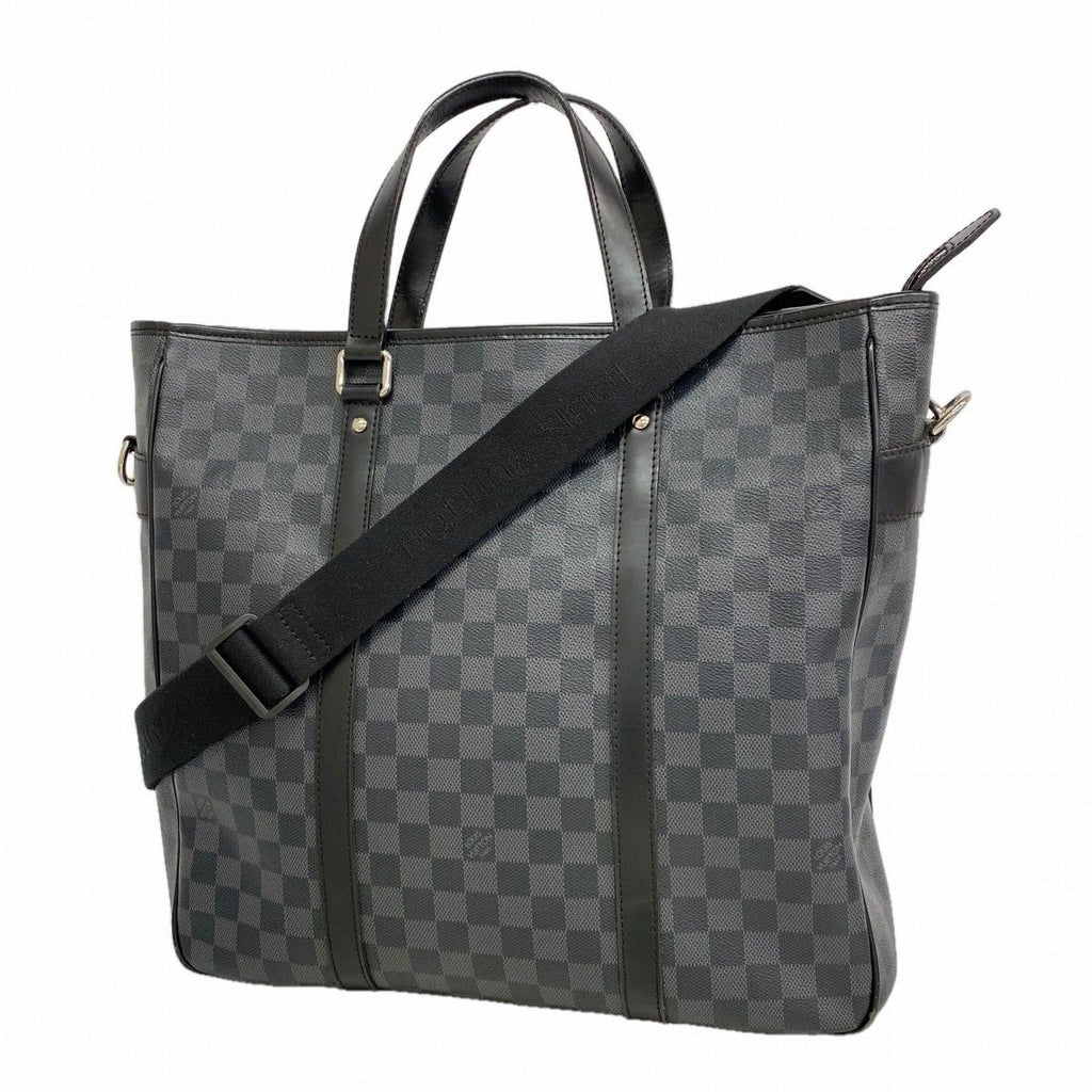 Louis Vuitton Tote Damier Graphite Tadao Black 2-Way