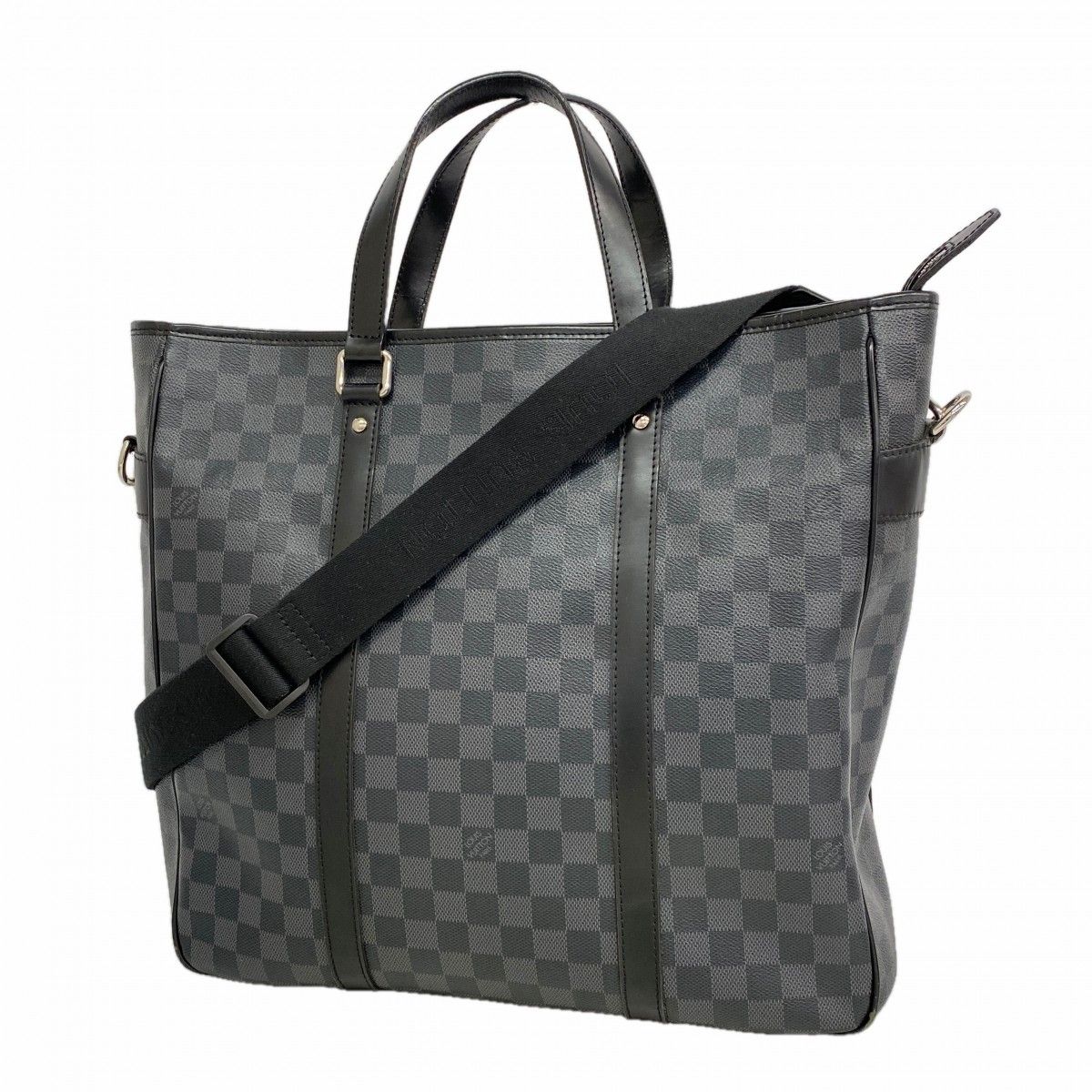 Louis Vuitton Tote Damier Graphite Tadao Black 2-Way
