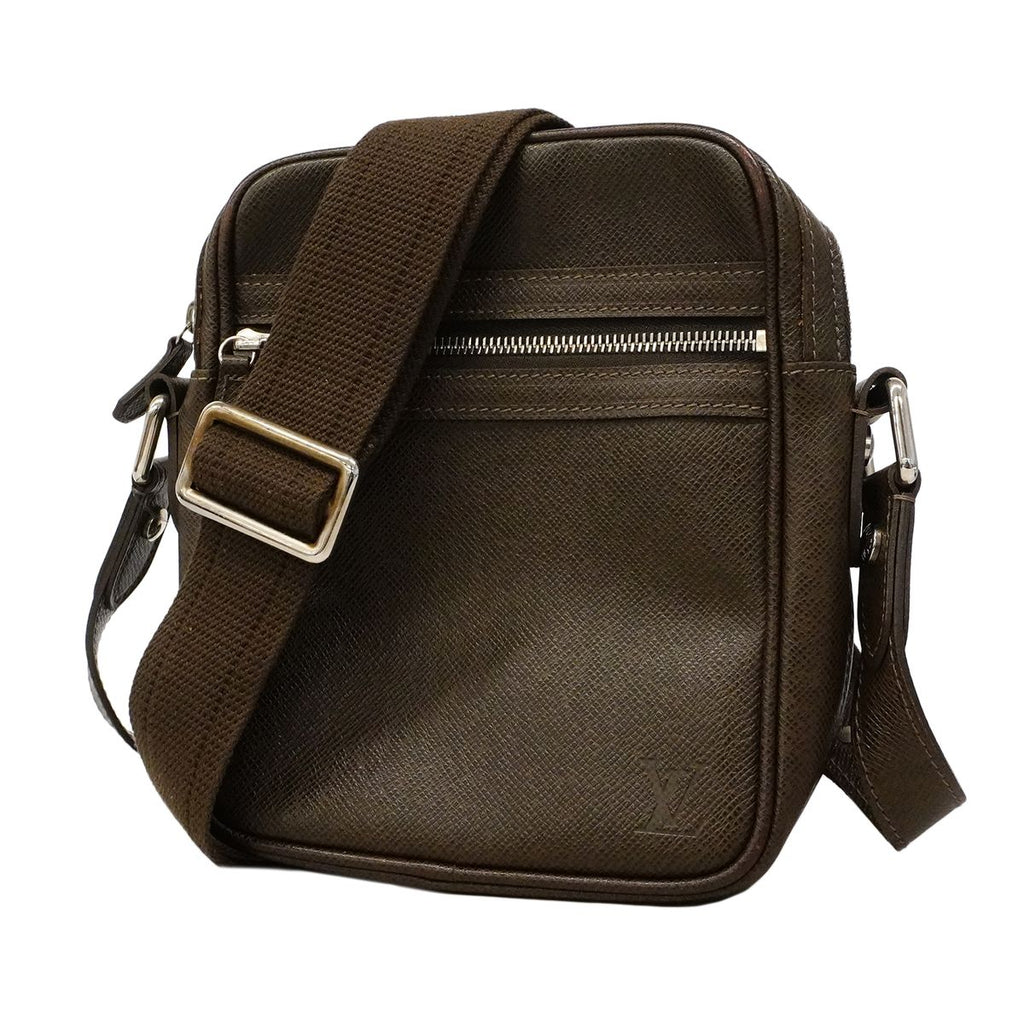 Louis Vuitton Shoulder Bag Taiga Dimitri Grizzly