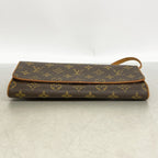 Louis Vuitton Shoulder Bag Monogram Pochette Twin GM Brown — view 3