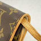 Louis Vuitton Shoulder Bag Monogram Pochette Twin GM Brown — view 6