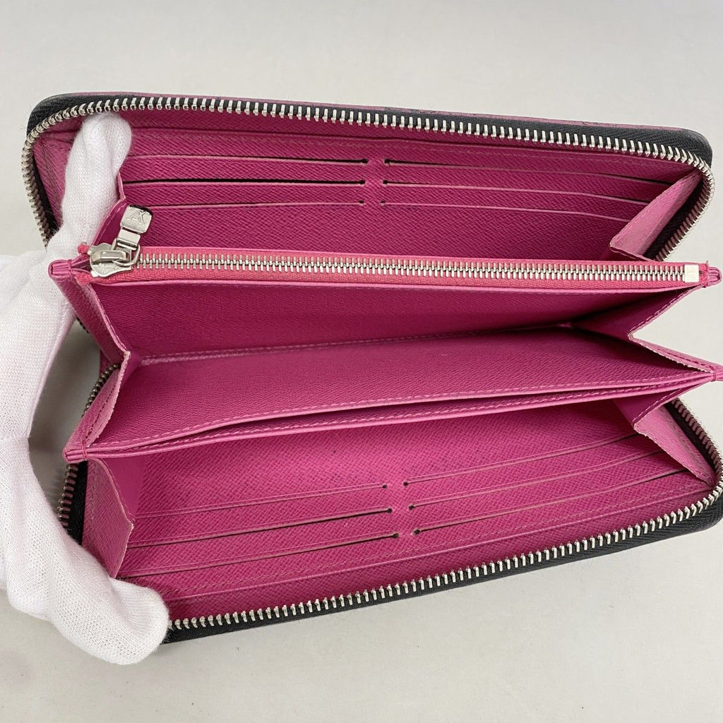 Louis Vuitton Wallet Epi Zippy Noir Hot Pink — view 3